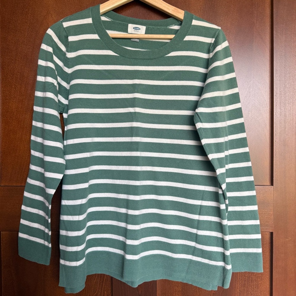 Women’s Old Navy Striped Cotton Sweater Size Large